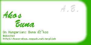 akos buna business card